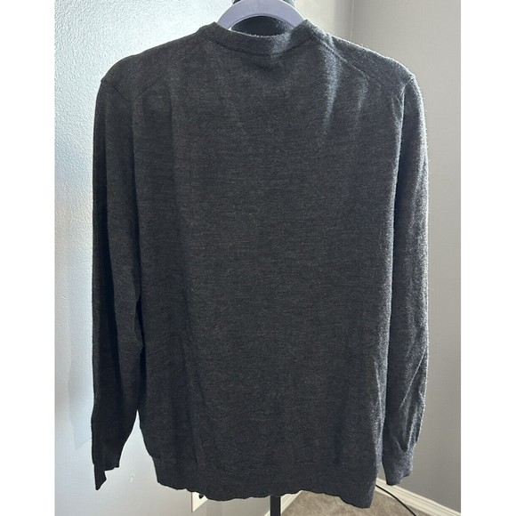 Club Room long sleeve merino wool/acrylic blend v-neck sweater men's size L EUC - Picture 2 of 5